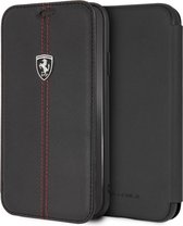 iPhone XR Bookcase hoesje - Ferrari - Effen Zwart - Leer