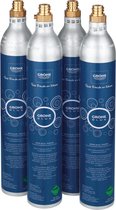 GROHE Blue® Starterkit, bevat 4 x 425g CO2 flessen voor gebruik van de GROHE Blue® keukenkraan voor gefilterd, gekoeld en bruisend water