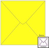 Benza Wenskaart Enveloppen - Vierkant 14 x 14 cm - Geel - 50 stuks