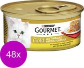 Gourmet Gold Savory Turret 85 g - Nourriture pour chats - 48 x Poulet & Carotte