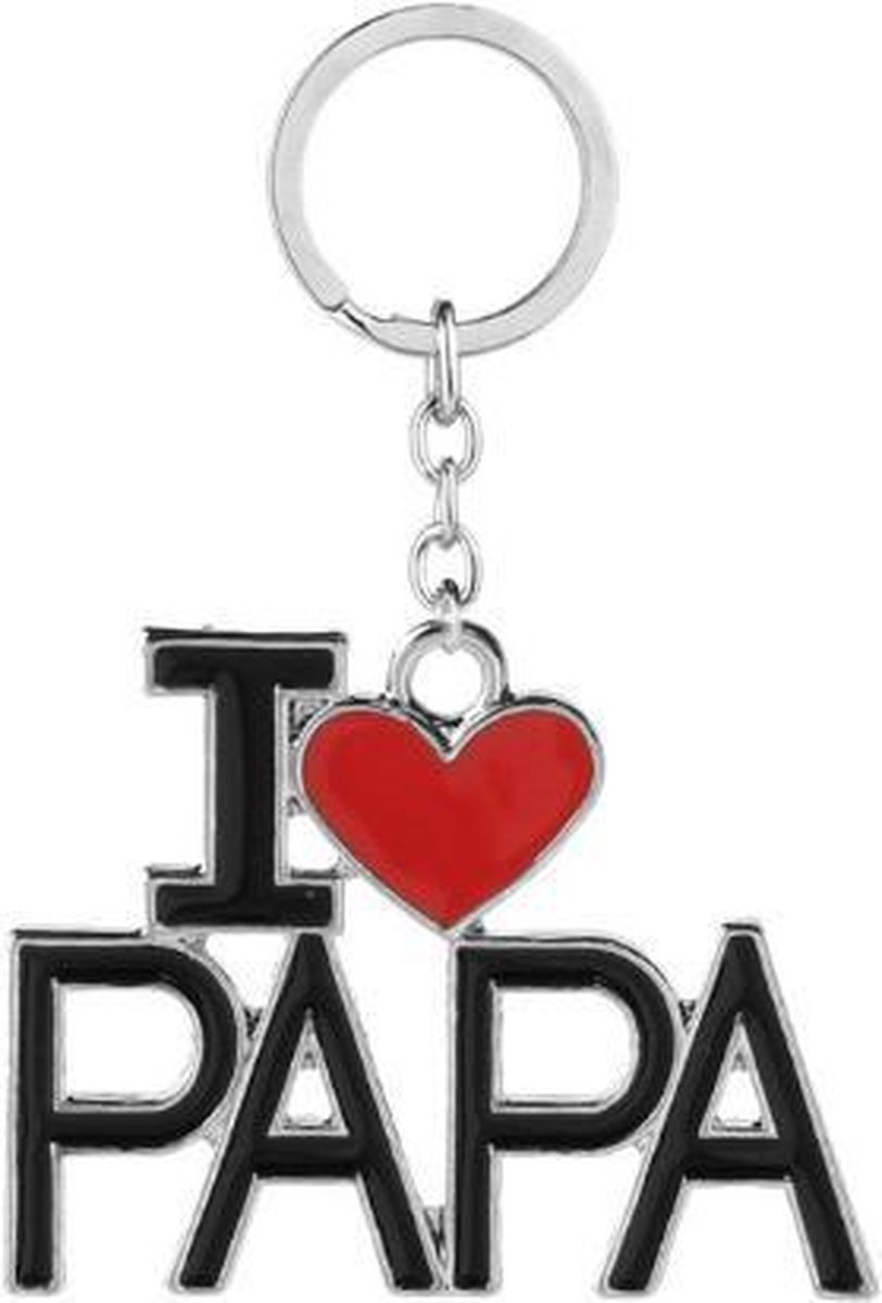 Vader/Papa Sleutelhanger - Dad Key Chain - Vaderdag - I Love Papa - Hartje