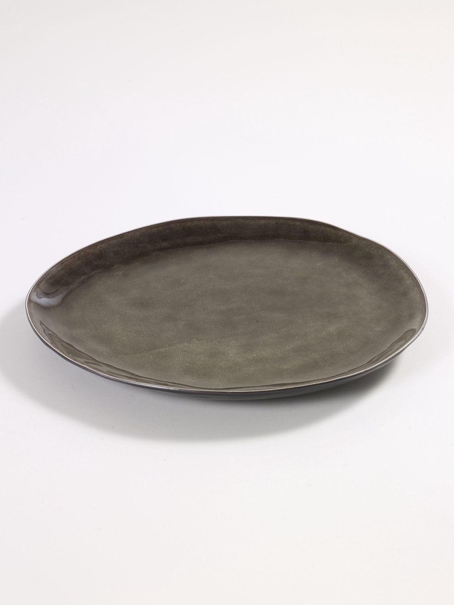 Serax Pascale Naessens Dinerbord - Ovaal ø28 cm - Grijs - 2 stuks