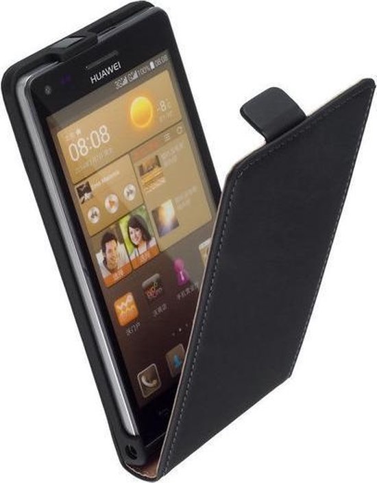 Hoes gouden tent Huawei Ascend G620s Leder Flip Case hoesje Zwart | bol.com