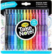 Crayola - Take Note! Washable Gel Pennen - 14 stuks