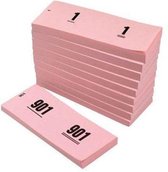 Garderobenummers Nummerblok - Roze