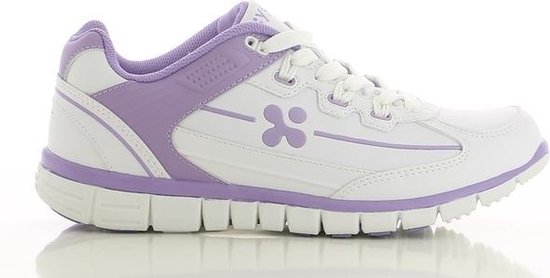 OXYPAS SUNNY : Sportschoen in leder met antislipzool voor dames - Maat 40 - Paars