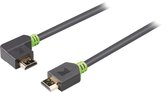 High Speed HDMIâ¢ Cable with Ethernet HDMIâ¢ Connector - HDMIâ¢ Connector left-angled 2.00 m grey