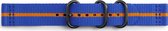 Samsung Nylon bandje - Samsung Gear Sport - blauw/oranje