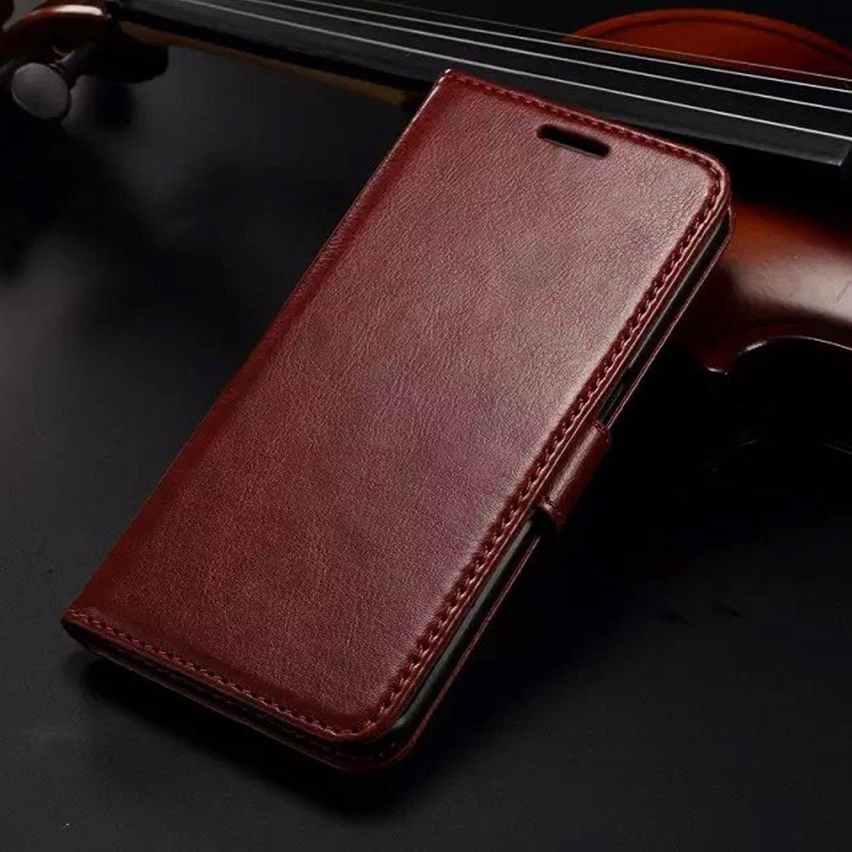 KDS Wallet Case hoesje Geschikt voor: Samsung Galaxy Ace 3 S7270 S7272 Bruin