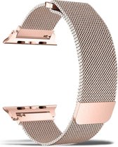 Eyzo Milanees bandje - Apple Watch 42 / 44 mm bandje voor de iWatch 1, 2, 3, 4, 5, 6 & SE - Rosegoud