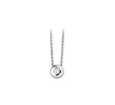 The Jewelry Collection Ketting Zirkonia 41 + 4 cm - Zilver
