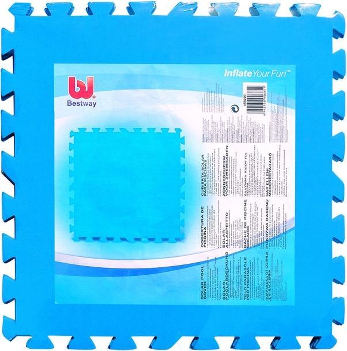 Bestway Protection de sol pour piscine 50x50cm 4mm d'épaisseur