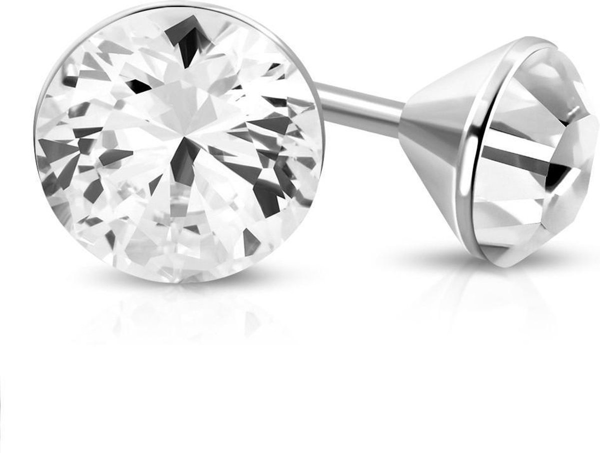 Amanto Oorbellen Bera - 316L Staal - Swarovski - ∅4mm