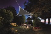 MaxxGarden Schaduwdoek - 3,6 x 3,6m - Solar Led strip - GRIJS