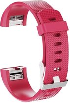 Merkloos Siliconen bandje - Fitbit Charge 2 - Rood - Small