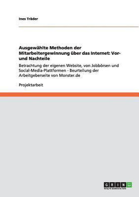 Ausgewahlte Methoden der Mitarbeitergewinnung uber das Internet