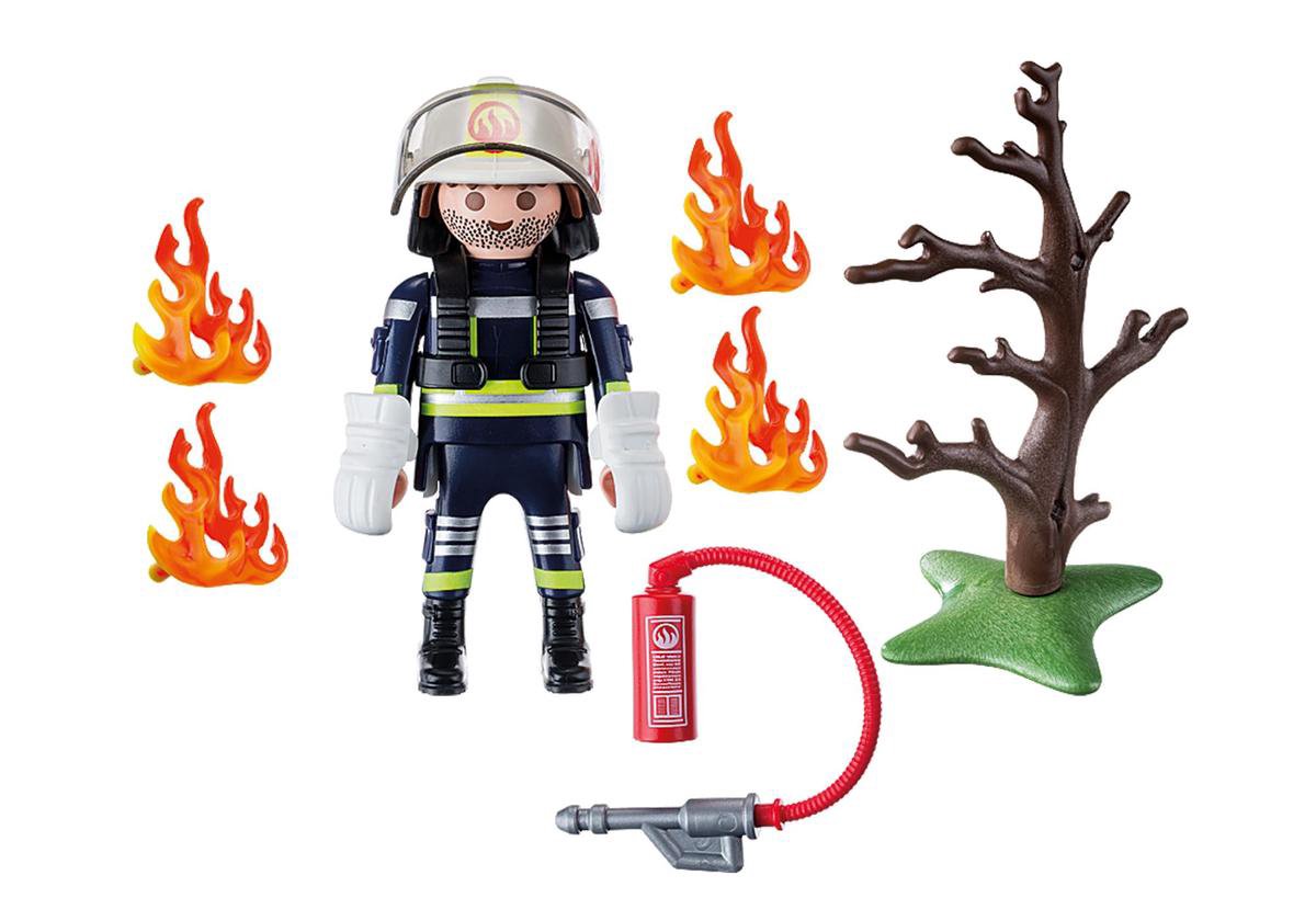 Playmobil - Brandweerman met Brandende Boom (9093) — afbeelding 3