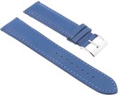 Leren Blauw Horlogeband - 22mm - Quick Release