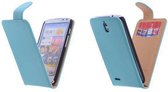 Classic Turquoise Huawei Ascend G610 PU Leder Flip Case Hoesje