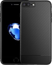 Luxe en carbone de luxe pour Apple iPhone 7 - iPhone 8 - Coque souple en TPU soft de haute qualité - Finition mate - Coque noire Extra robuste