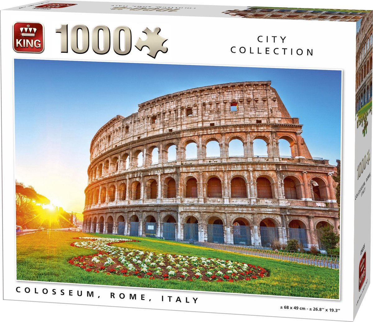 King Puzzel 1000 Stukjes (68 x 49 cm) - Colosseum In Rome - Legpuzzel  Steden | bol.com