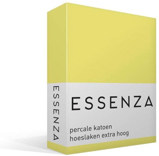 Essenza - Drap housse - Coton percale - 90x220 - Jaune canari