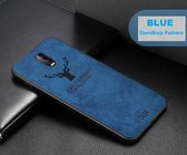 Schokbestendige Hybride Stof Textuur Back Cover voor Huawei Mate 10 Lite (Elandkop ) _ Blauw