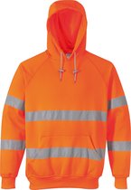 Portwest Hi-vis hooded sweatshirt, Oranje, Maat L