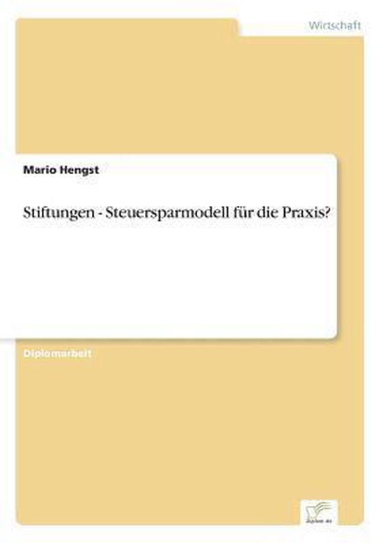 Stiftungen - Steuersparmodell für die Praxis? - cover
