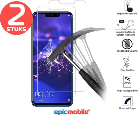 Foto: Screenprotector geschikt voor huawei mate 20 lite 2x screenprotector tempered glass 2pack voordeelbundel