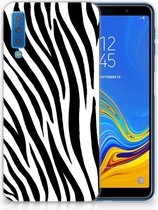 TPU siliconen Hoesje Geschikt voor Samsung Galaxy A7 (2018) Design Zebra