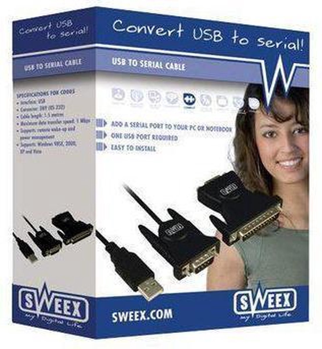 Sweex USB to Serial Cable | bol.com