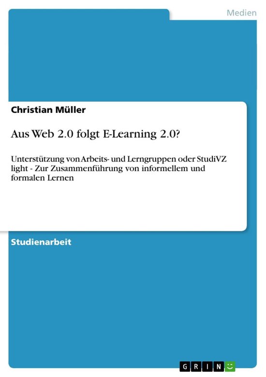 Aus Web 2.0 folgt E-Learning 2.0? - cover