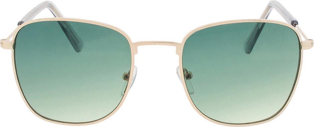 Icon Eyewear Zonnebril KEN - Goudkleurig montuur - Groene glazen