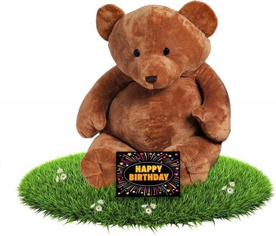 Ours En Peluche D Anniversaire Boris 54 Cm Avec Carte D Anniversaire Gratuite Bol Com