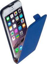 Lelycase Apple iPhone 6 PLUS (5.5 inch) Lederen Flip Case Cover Hoes Blauw