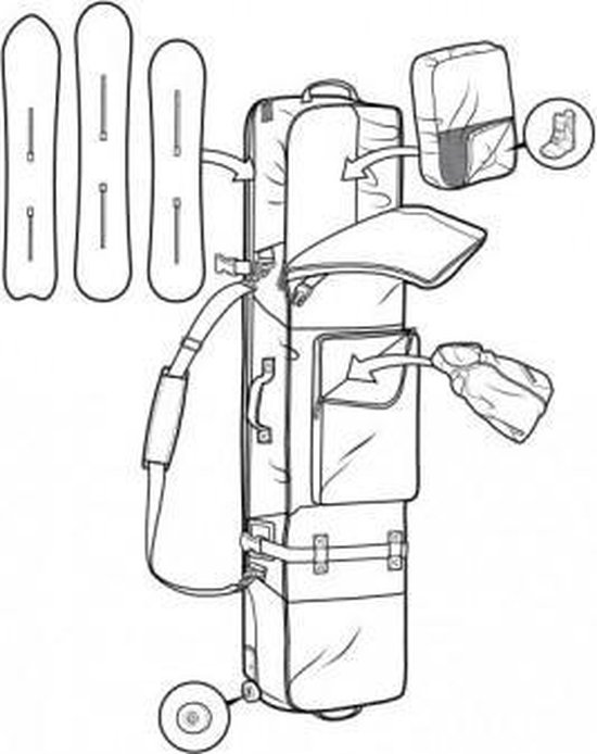 Burton Wheelie Board Case Board Bag True Black - 166 | bol