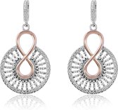 Orphelia ZO-7437 - Oorhangers - Zilver 925 Bicolor - Zirkonia - 3,5 cm