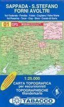 Tabacco Editrice Wandelkaart Dolomiten Blad 01 - Sappada- S. Stefano Forni Avoltri (GPS)