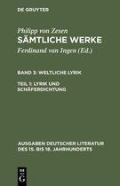 Ausgaben Deutscher Literatur Des 15. Bis 18. Jahrhunderts- Lyrik Und Sch�ferdichtung