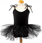 Balletpakje zwart + tutu ballet verkleed kleed meisje, maat 6 - 86/92