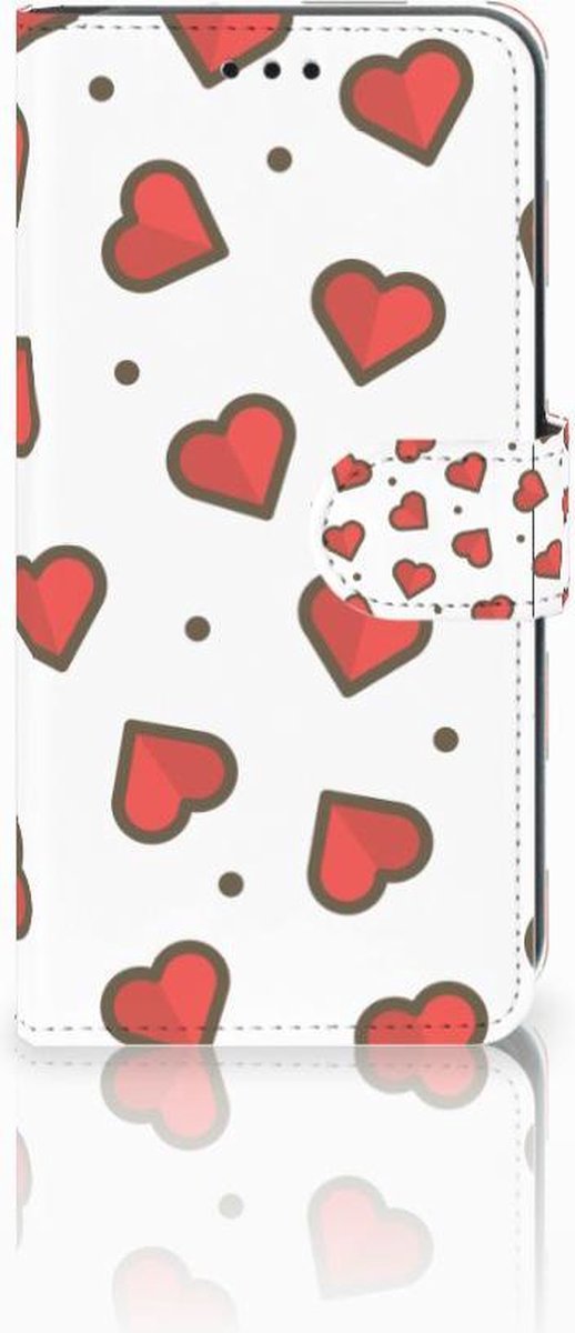 Boekhoesje voor Xiaomi Mi A2 Lite Telefoon Hoesje Hearts