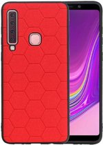 Rood Hexagon Hard Case voor Samsung Galaxy A9 2018