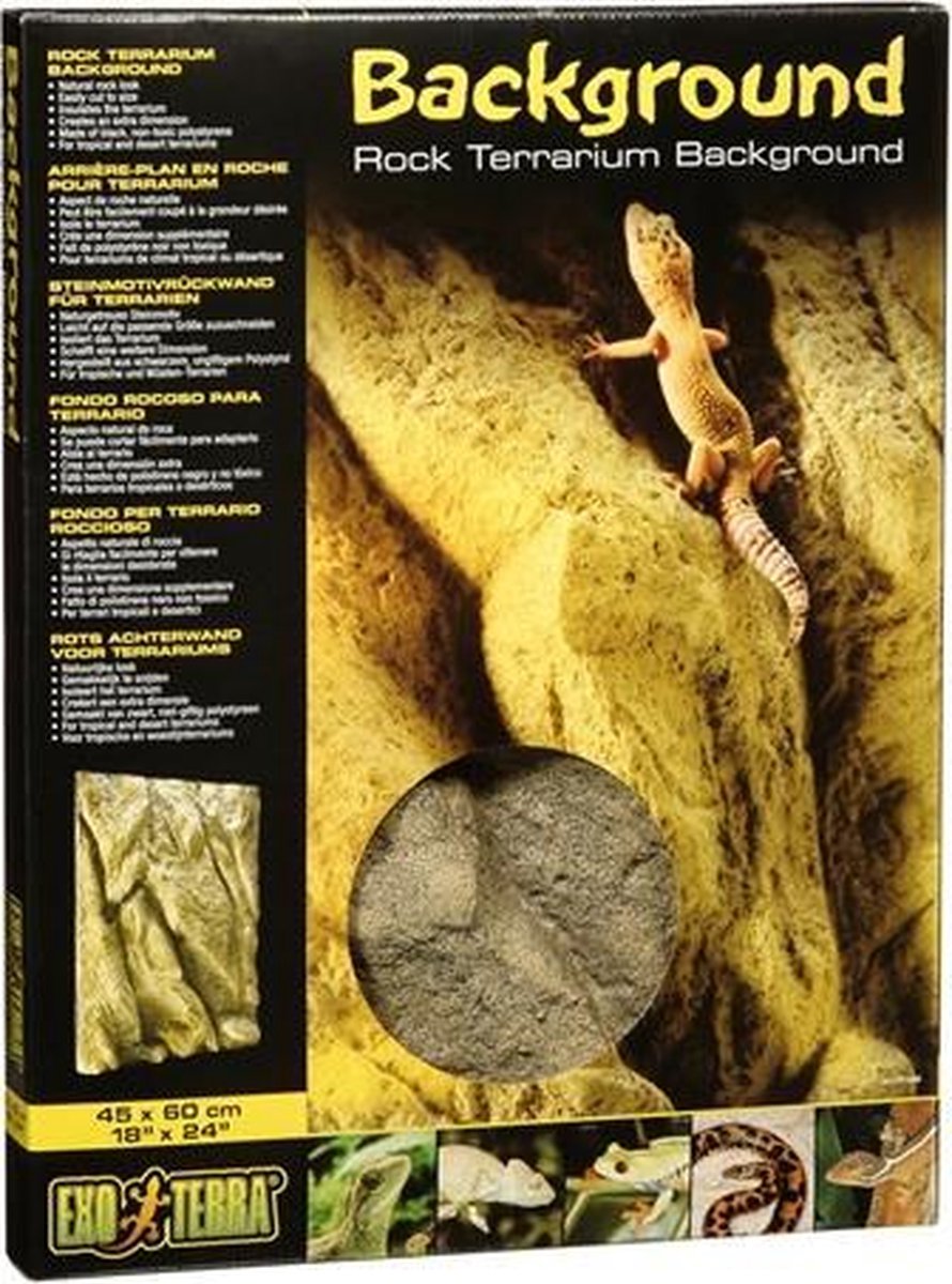 Exo Terra - Rotsachterwand voor Terrariums - Steenmotief - 45x60cm
