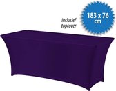 Cover Up Tafelrok Stretch - 183x76cm - Incl. Topcover - Paars