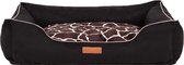 hondenbed indira suedine black cow 125 cm
