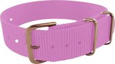 Max Horlogeband 5 NTS055 Nato Horlogeband - Ø18 mm - Lichtroze / Rosékleurig