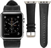 JisonCase Leren bandje - Apple Watch Series 1/2/3 (38mm) - zwart