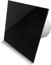 Ventilatieshop badkamer/toilet ventilator - standaard - Ø125mm - vlak glas - glans zwart