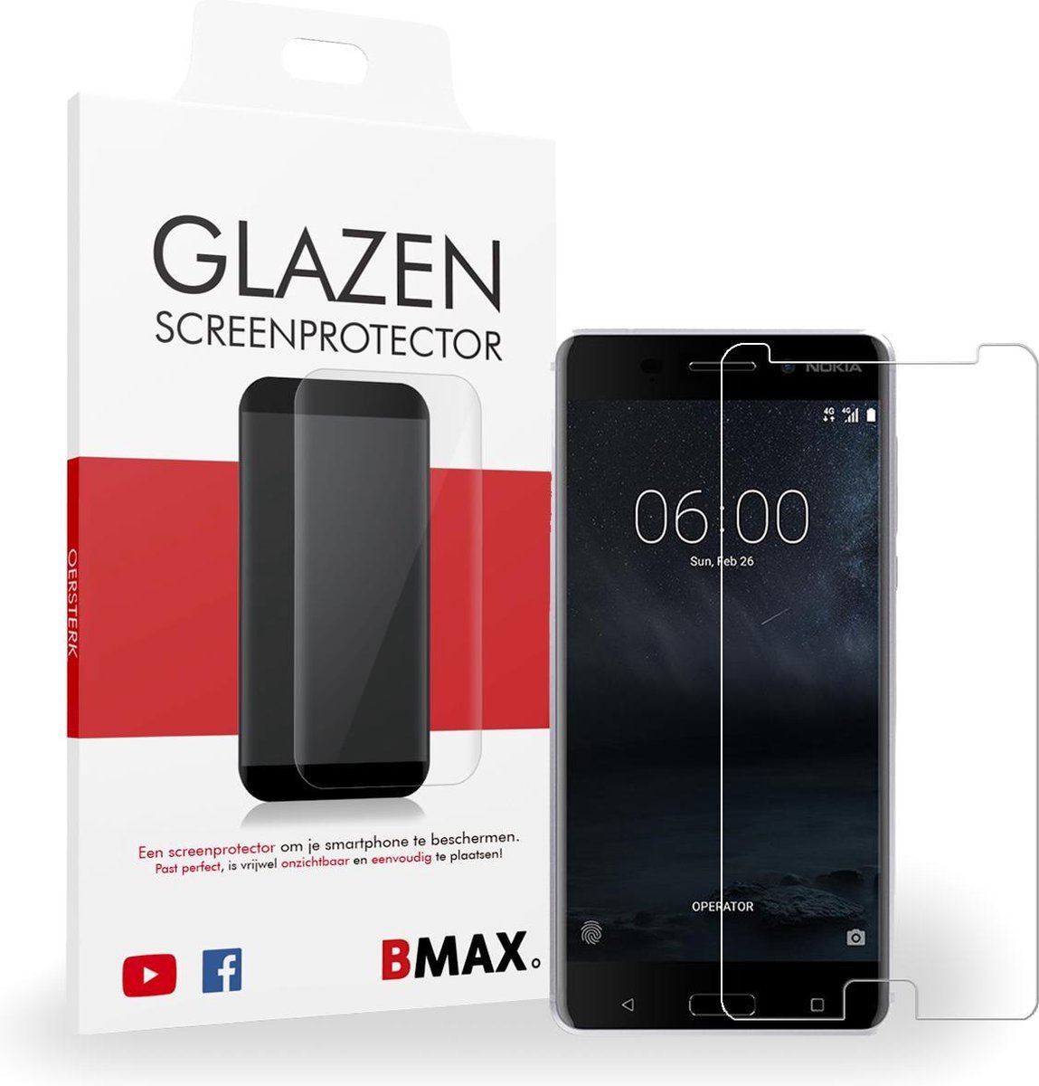 BMAX Glazen Screenprotector Nokia 6